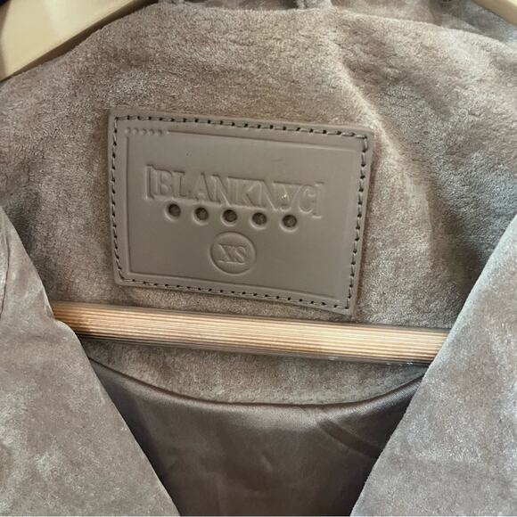 Blank NYC Brown Suede Leather Moto Jacket in Coffee Bean Size xs - Picture 10 of 11